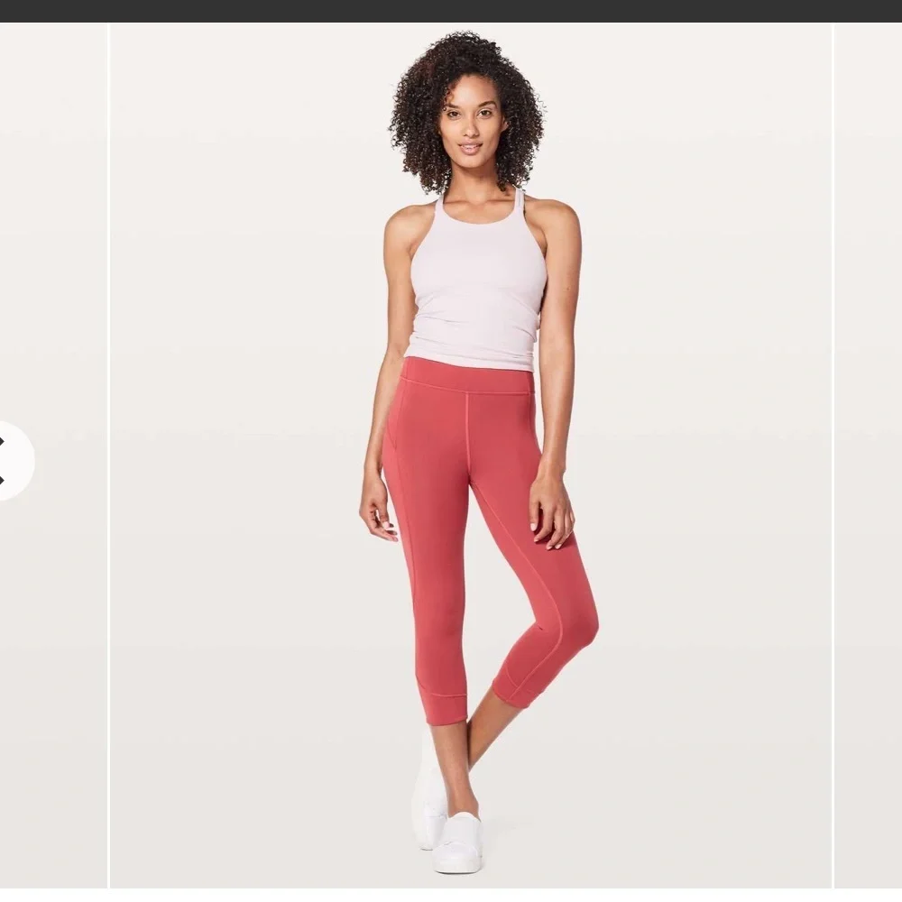 lululemon athletica Coral Leggings Everlux 19 inch terracotta coral vintage rose